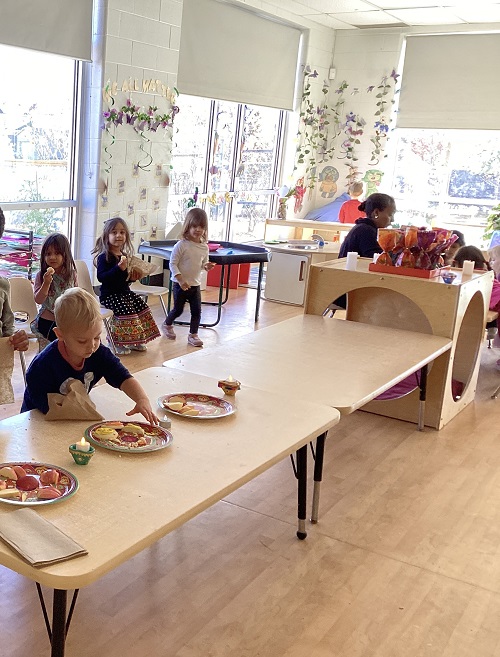 children enjoying diwali inspired treats