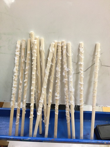 Some of the wand designs created by the children 