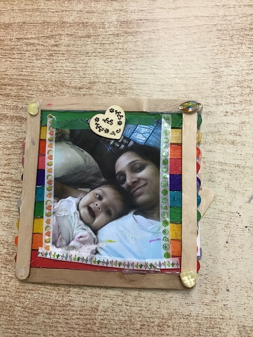 one of the kids finished frames