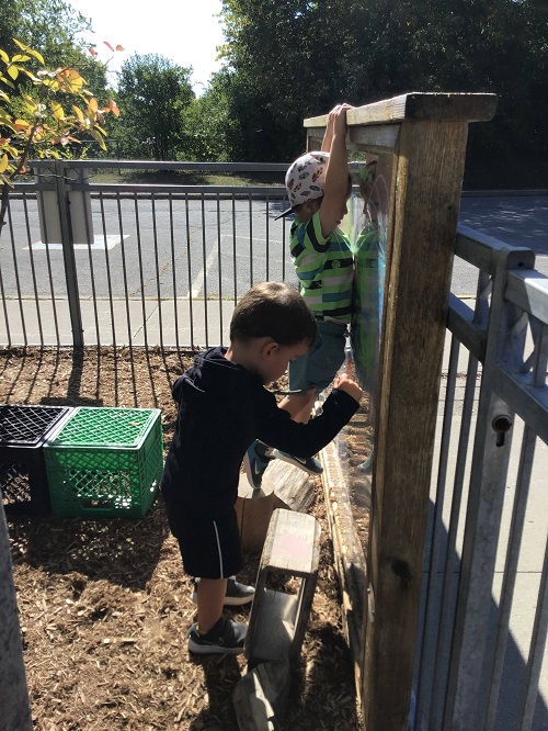 child climbing the playground