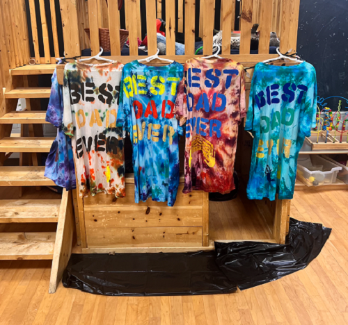 Display of the father's day shirts.