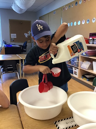 Child measuring glue